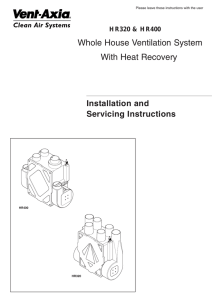 Whole House Ventilation System With Heat Recovery