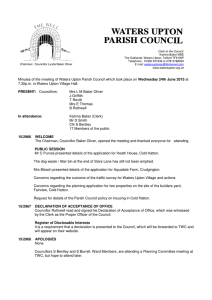 Minutes of the meeting of Waters Upton Parish Council which took