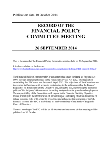 record of the financial policy committee meeting