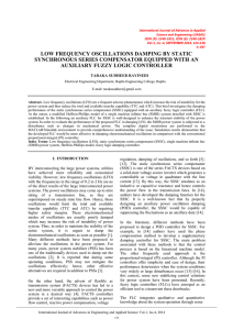 low frequency oscillations damping by static synchronous series