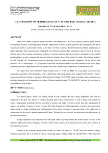 A Comparison on Performance of Tcsc/Sssc for a Radial System