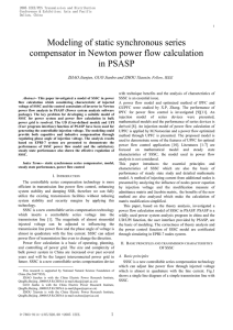 Modeling of static synchronous series compensator in Newton