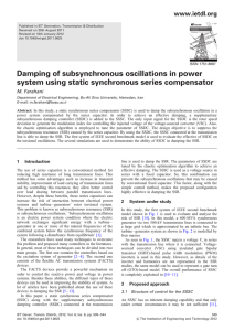 Damping of subsynchronous oscillations in power system using