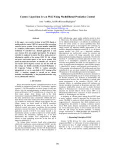 Control Algorithm for an SSSC Using Model Based Predictive