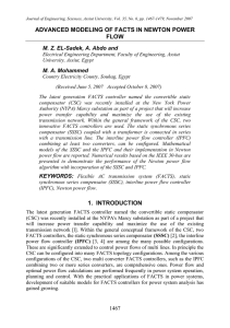 Advanced Modeling of FACTS in Newton Power