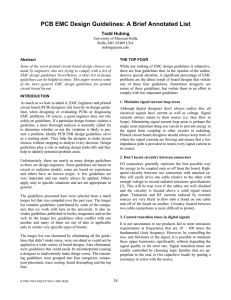 PCB EMC Design Guidelines: A Brief Annotated List