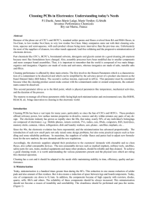 Cleaning PCBs in electronics : understanding today`s needs
