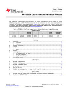 TPS22990 Load Switch Evaluation Module