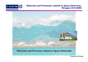 Materials and Processes related to Space Electronic