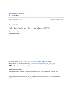 Solid State Pre-Formed Electronics Adhesive (SPEA)