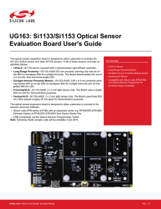 Si1133/Si1153 Optical Sensor Evaluation Board