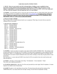 OARS 2016 SAILING INSTRUCTIONS 1. RULES