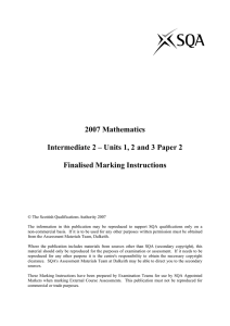 2007 Mathematics Intermediate 2