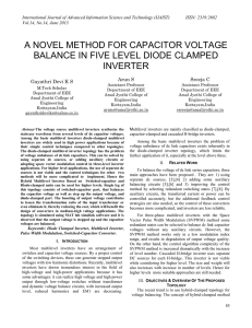 a novel method for capacitor voltage balance in five level diode