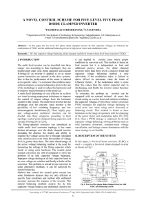 a novel control scheme for five level five phase diode clamped inverter