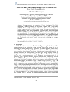 Comparative Study on Carrier Overlapping PWM Strategies for Five