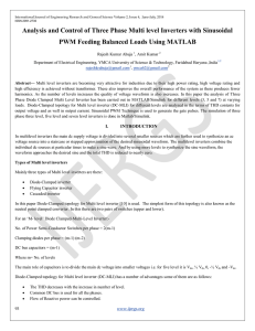 Analysis and Control of Three Phase Multi level Inverters with