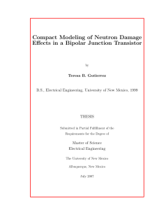 Compact Modeling of Neutron Damage Effects in a Bipolar Junction