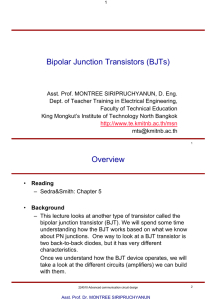 Bipolar Junction Transistors (BJTs) Overview