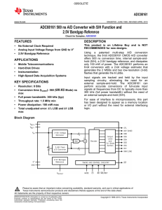 ADC08161 500 ns A/D Converter with S/H