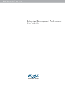Integrated Development Environment:User`s Guide