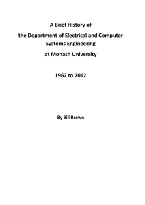 The Department of Electrical and Computer Systems Engineering
