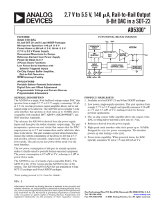 AD5300 2.7 V to 5.5 V, 140 µA, Rail-to-Rail Output 8
