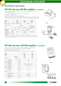 BROADBAND CATALOGUE ATP-300. One