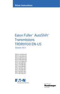 Eaton Fuller® AutoShift® Transmissions TRDR0930 EN-US