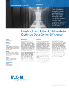 Facebook and Eaton Collaborate to Optimize Data Center Efficiency