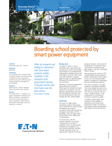Boarding school protected by smart power equipment