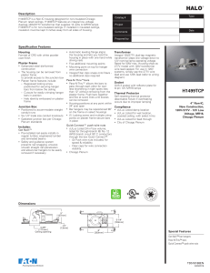 Halo H1499TCP spec sheet