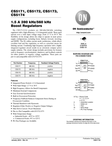 1.5 A 280 kHz/560 kHz Boost Regulators