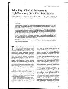Reliability of Evoked Responses to High-Frequency (8