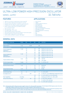 ULTRA-LOW POWER HIGH PRECISION OSCILLATOR 32.768 kHz