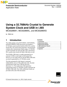 Using a 32.768kHz Crystal to Generate System Clock and USB in i.MX