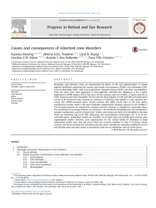 Causes and consequences of inherited cone disorders