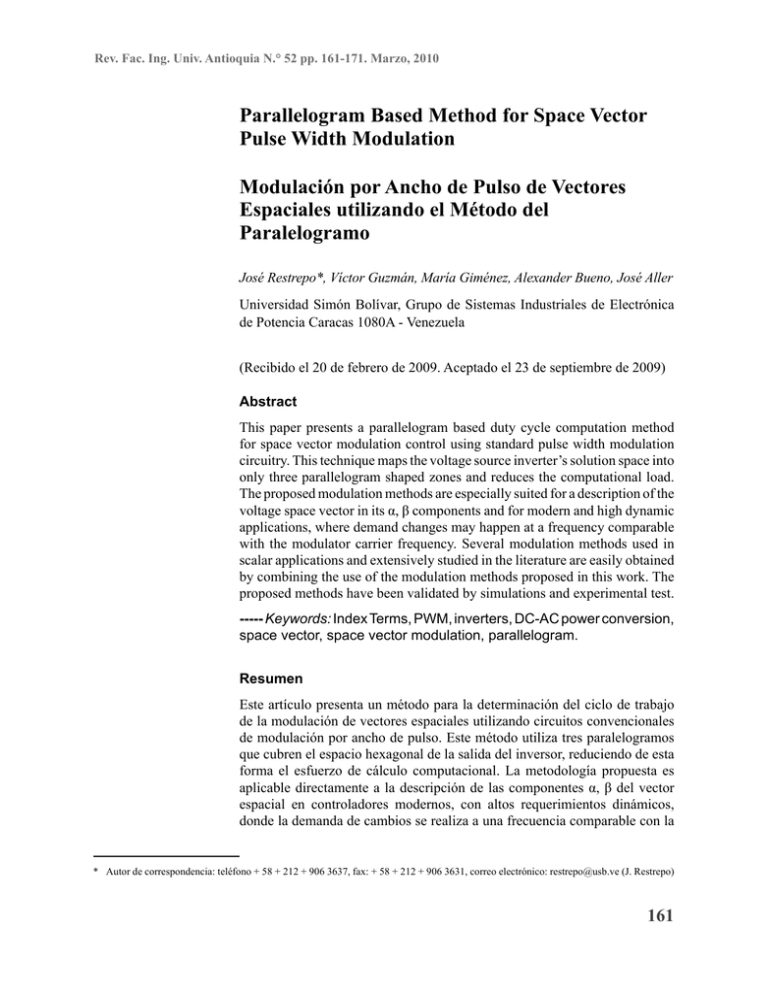 Parallelogram Based Method for Space Vector Pulse Width