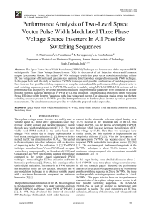 Performance Analysis of Two-Level Space Vector Pulse Width