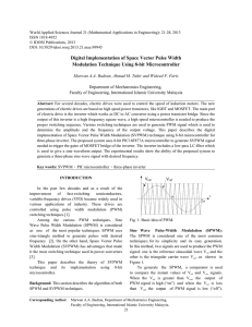 Digital Implementation of Space Vector Pulse Width