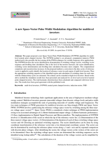 A new Space-Vector Pulse Width Modulation Algorithm for multilevel