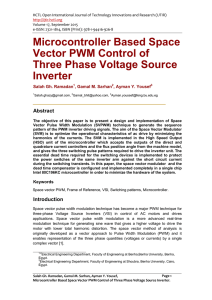 Microcontroller Based Space Vector PWM Control of Three Phase