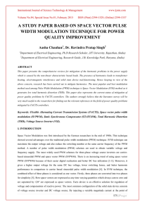 a study paper based on space vector pulse width