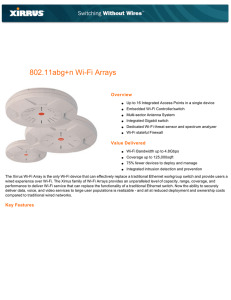 802.11abg+n Wi-Fi Arrays