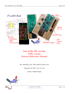 RF Sub-1GHz module reference manual - Techno