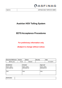 Austrian HGV Tolling System EETS Acceptance Procedures