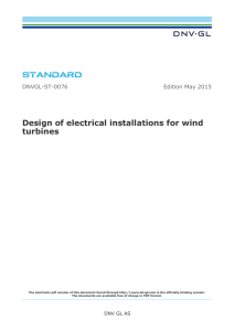 DNVGL-ST-0076 Design of electrical installations for wind turbines