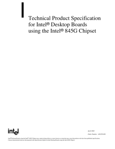 Technical Product Specification for Intel® Desktop Boards using the