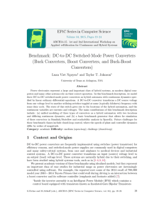 Benchmark: DC-to-DC Switched-Mode Power Converters (Buck