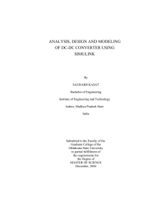 analysis, design and modeling of dc-dc converter using